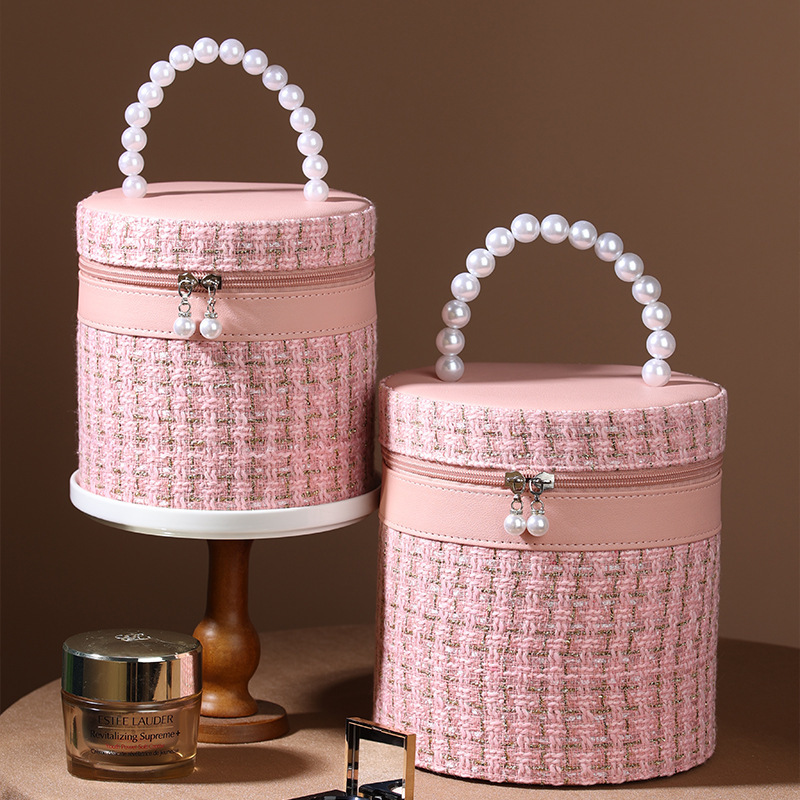 Factory Direct Luxury Small Chanel Style Bucket Luxury Bag Bag Large Capacity Makeup Designer Bag Case Storage Box Gift Wedding Portable Home Use