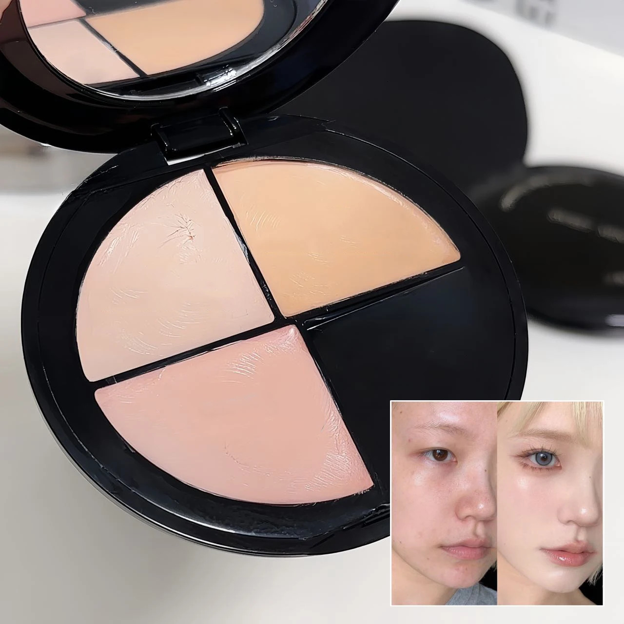 Three Color Concealer Palette Brightening Natural Beige Color Mixing Palette Waterproof Full Coverage Concealer Foundation Cream 250730