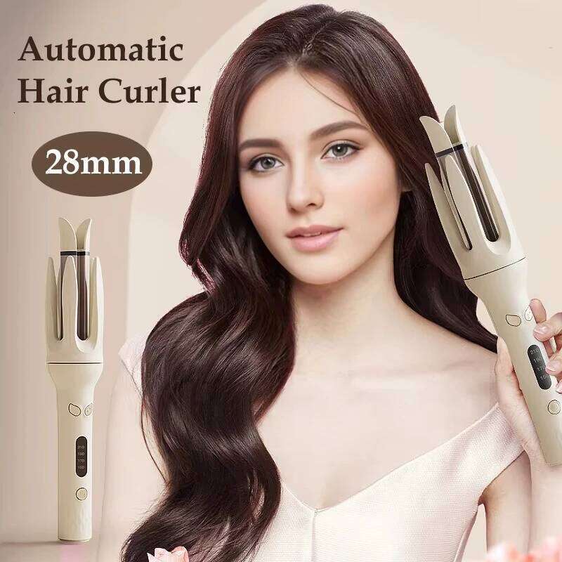 Automatic Curler 28Mm 4 Temperature Controls Smart Timer And Sensor Auto Shut Women Hair Design Tool Valentine's Day Gift