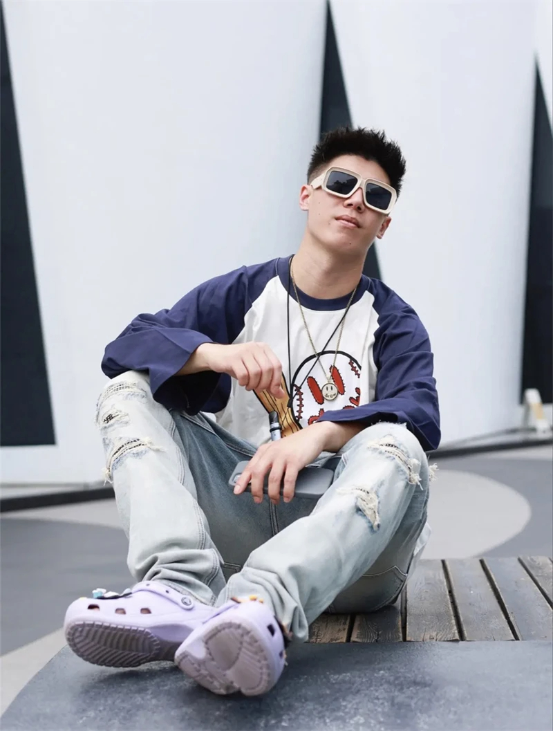 Drew House Mens Clothing Printing logo multicolored long sleeves men's and women's loose New trend Long sleeves Designer luxury