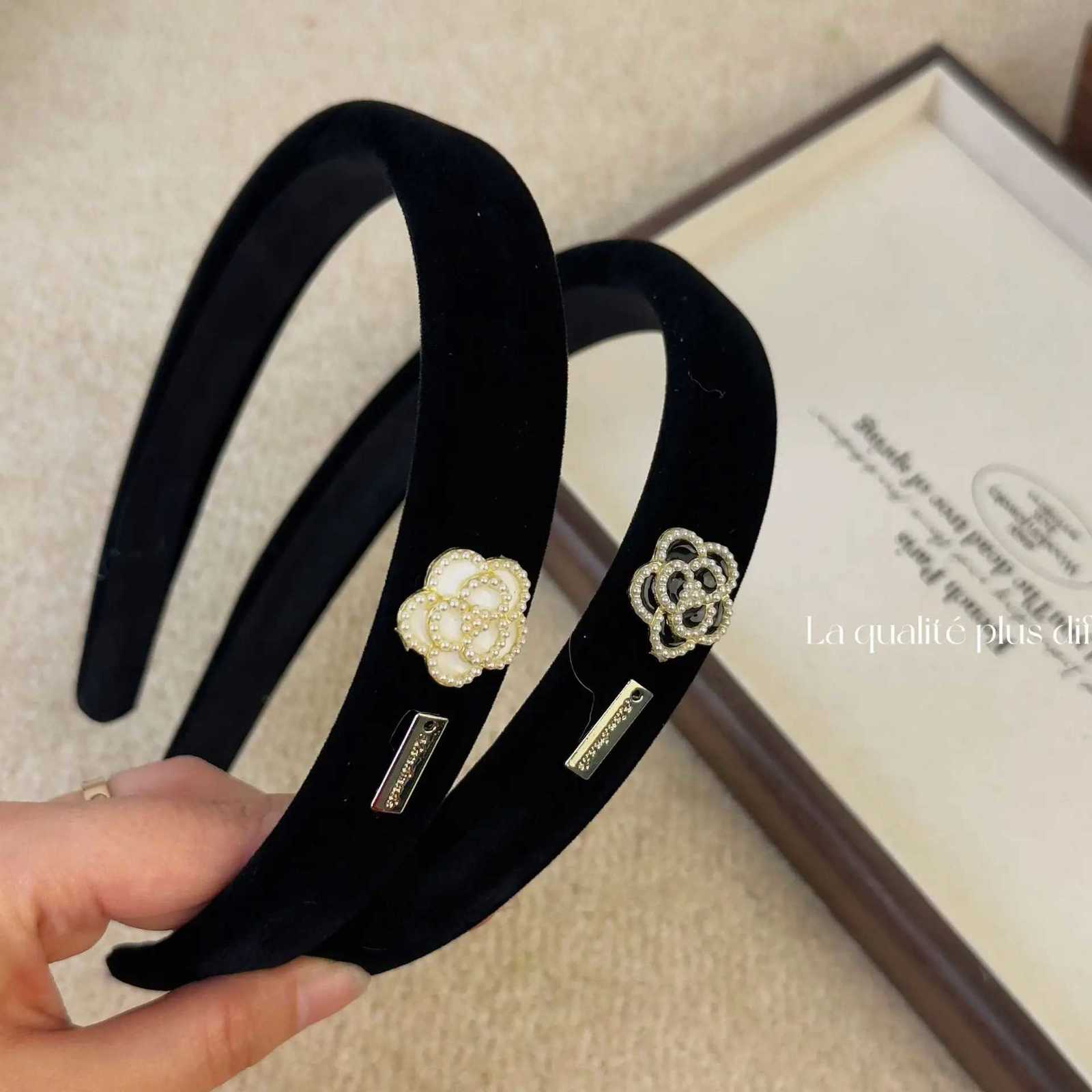 Black Veet Lia Pearl Hair Bands Fem Bands Itan Wen Classic Fashion Lia Hair Accessories Wr Y250807