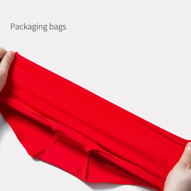 4PcsSet Women Panties Cotton Good Luck Red Intimates Soft Breathable Comfort Underpants Female Underwear Seamless Girls Briefs 250807