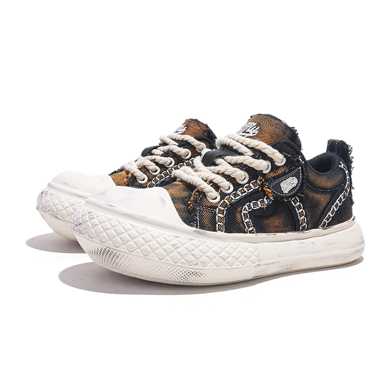 Jifffly Canvas Shoes for Men 2025 Summer New Trend Thick Sole Height Increasing Casual Versatile Low-top Sneakers