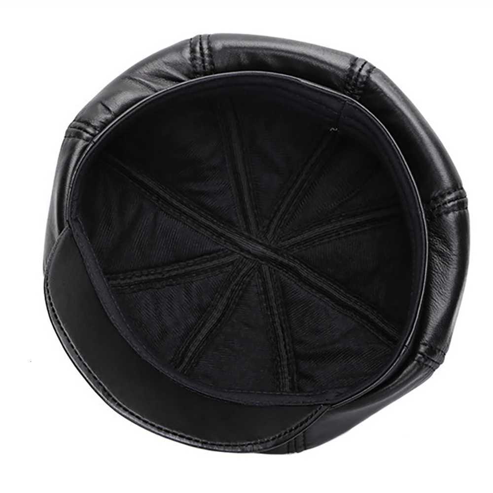 Seasons Genuine Vintage Bonnet Cadet Visor Mens Baseball Hat Cs Leather New Style Newsboy Real Leather Fashion Beret Hat XJ250807