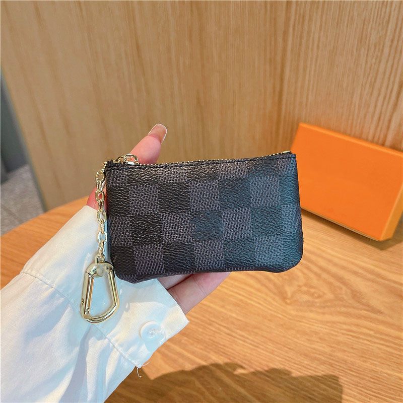 Keychain designer keychain card holder small leather wallet for women men high quality classic Black Key chain luxury coin purse cardholder fashion gift