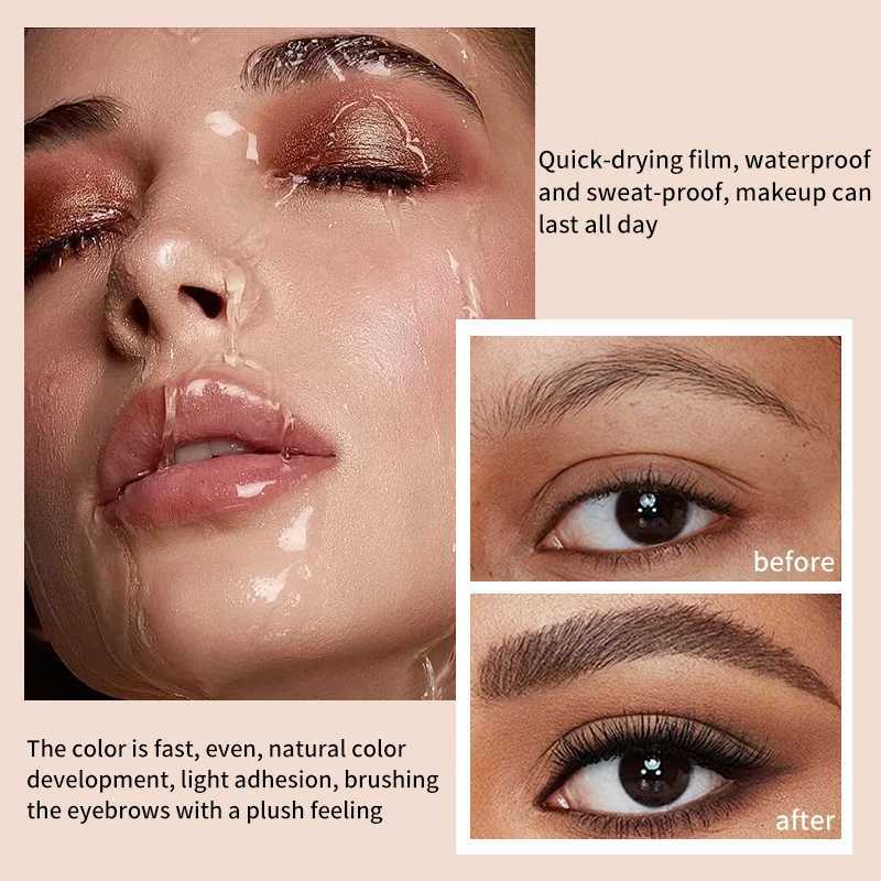 1pc Liquid Dyeing Eyebrow Cream Waterproof Long Lasting Easy To Color Natural Wild Eyebrow Dye Professional Cosmetic Tools W250807