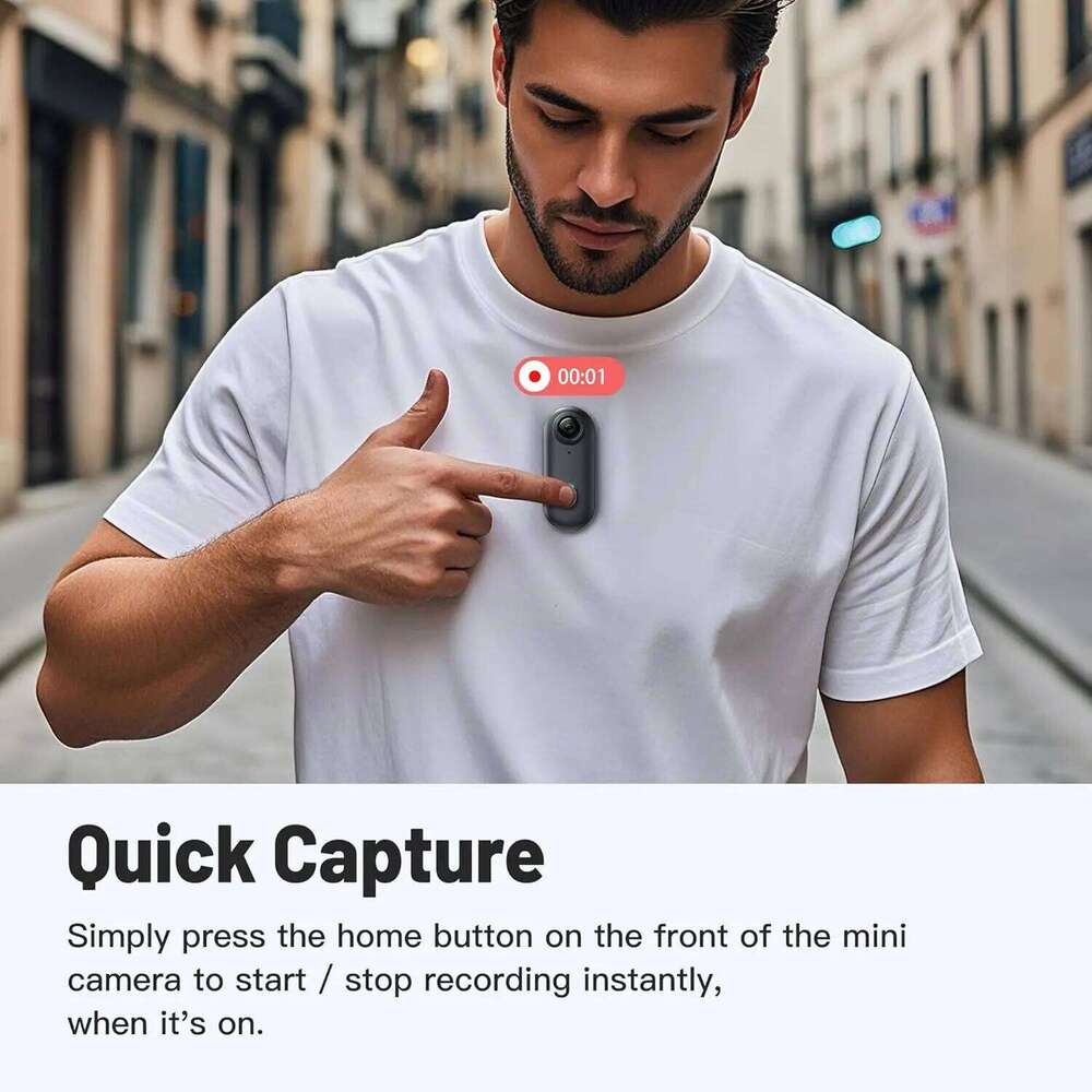 K GB UHD Mini Camera Wearable Action Cam Thumb Size Hands Free Recording Body Worn Premium Portable