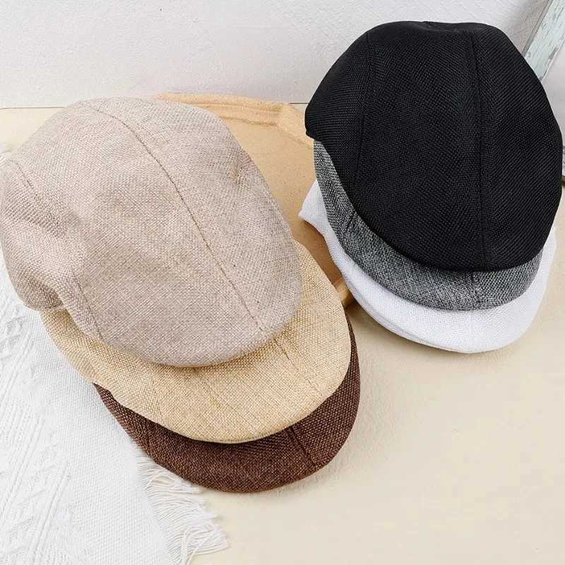 Vintage Cotton Cs for Men Women Summer Autumn Hat Flat Ivy Gatsbay Berets Irish Outdoor Cabbie Beret Painter Hat Casual Wear XJ250807