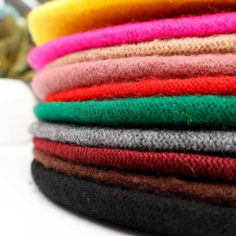 Autumn Winter Warm Thick Wool Blend Berets Classic Solid Color French Hat Vintage Painter Plain Berets for Sweet Girl Beanie C XJ250807