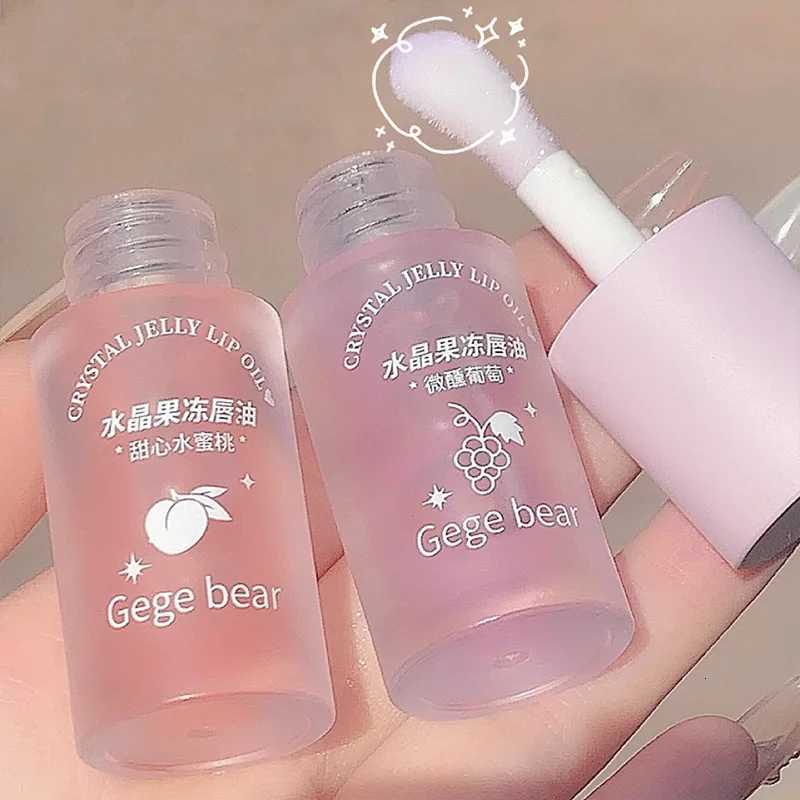 Crystal Jelly Lip Oil Hydrating Plumping Lip Coat For Lipstick Lipgloss Tinted Clear Lip Plumper Serum Lip Care Fruit Lip BalmXJ250807
