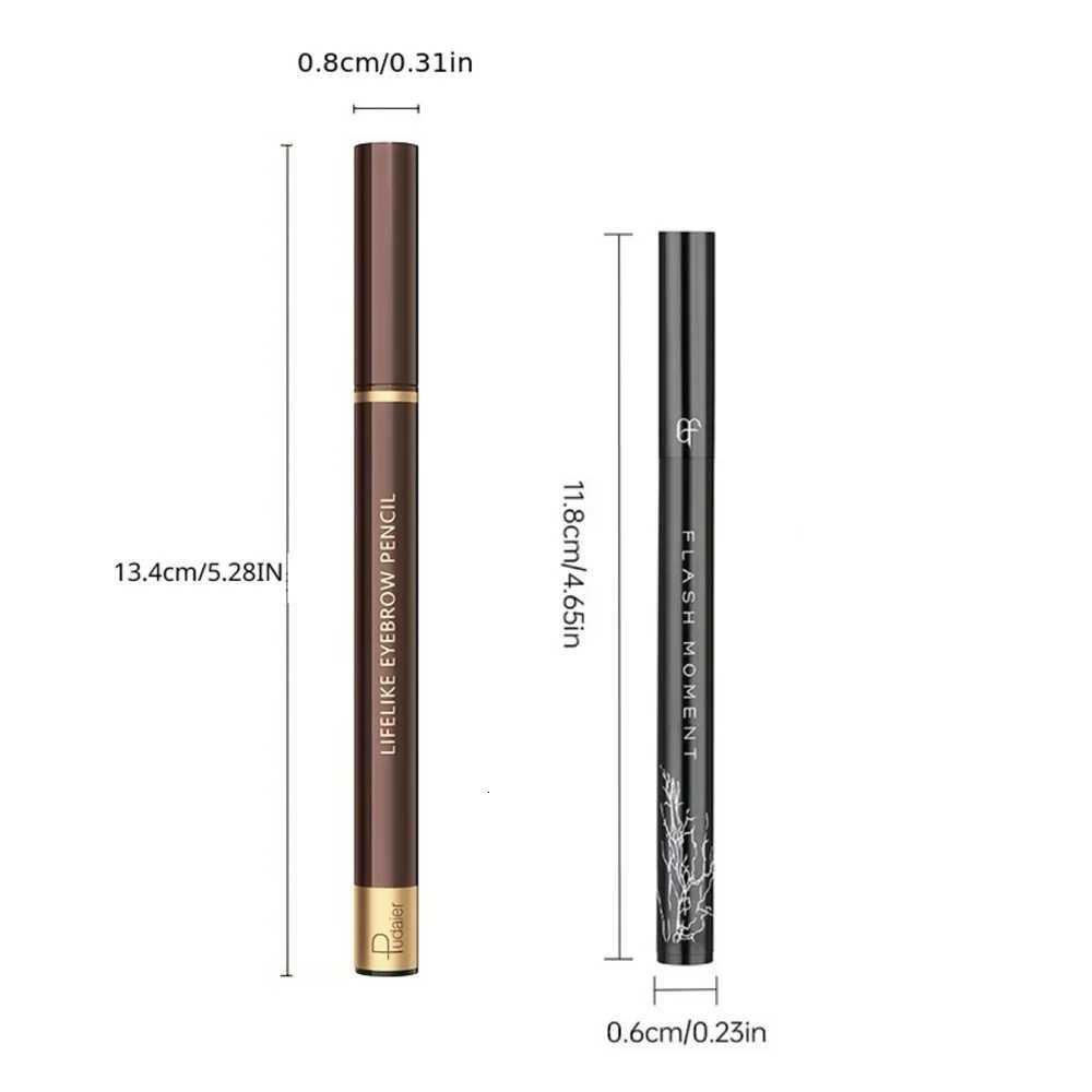 eyeliner and four-tip eyebrow pencil set smudge-proof easy to apply gentle on sensitive eyes suitable for daily makeup W250807