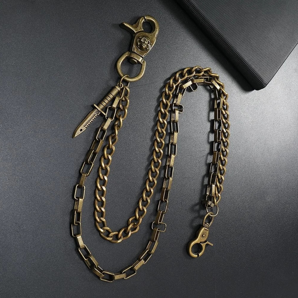style pants chain fashionable and personalized denim accessories bag chain punk style double-layer waist chain 250806