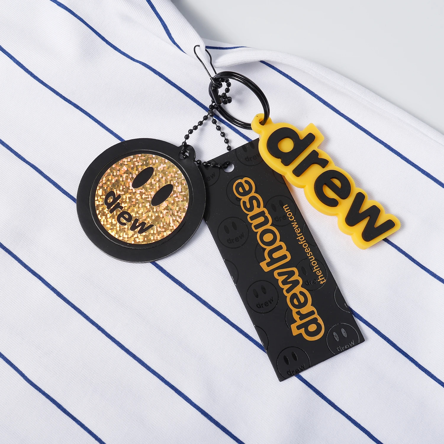 DREW HOUSE Designer luxury Hot Sale Mens Clothing Printing logo Stripes T shirt men's and women's printed loose short sleeve T-shirt
