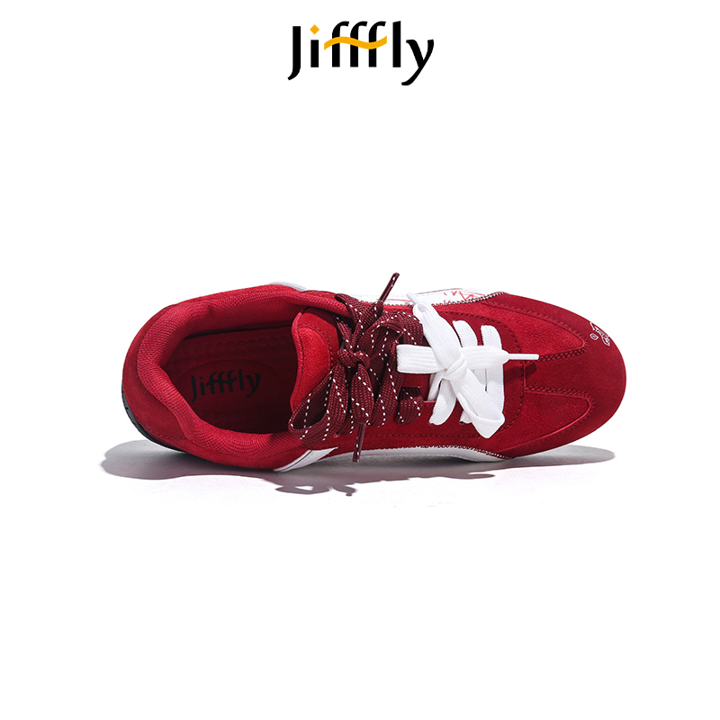 Jifffly red apple thin soled racing 2025 summer new retro versatile casual shoes