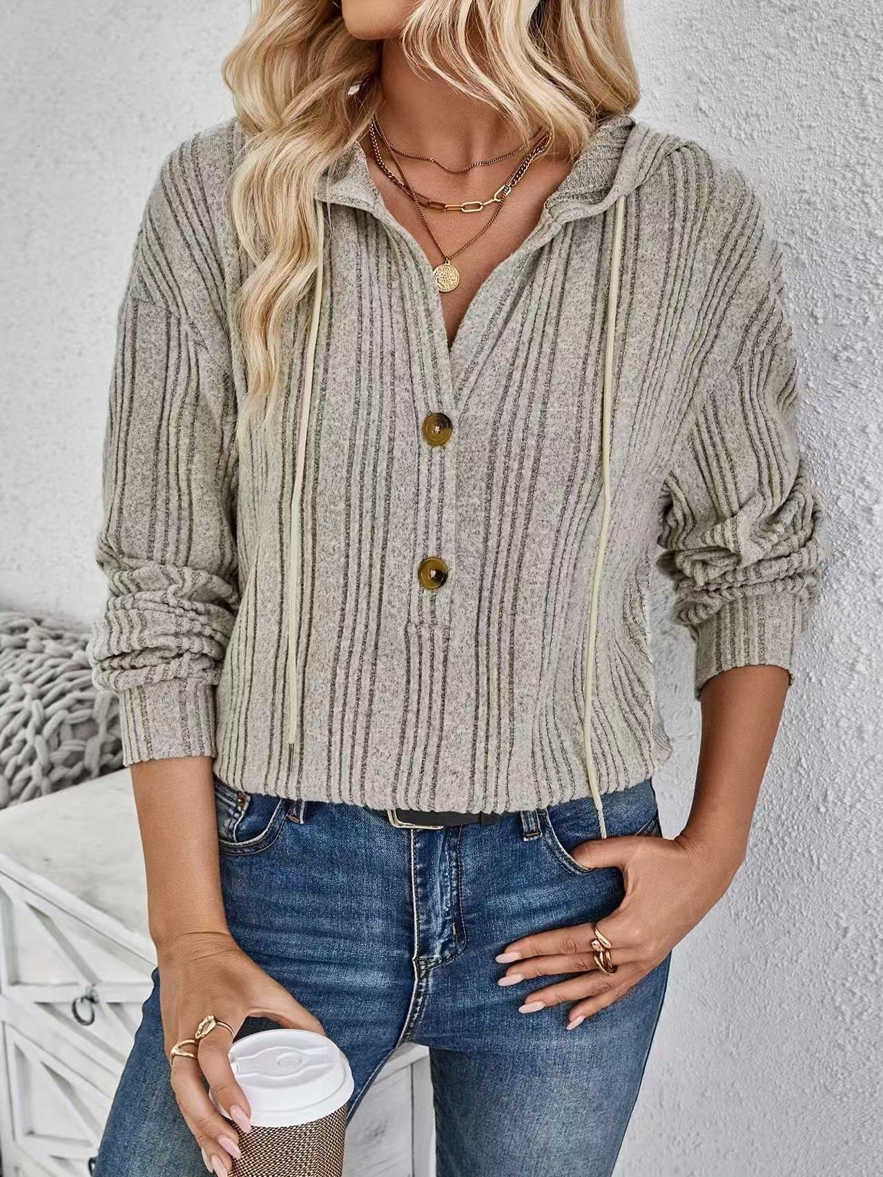 Free Shipping Designer Hoodie For Autumn/winter 2025 Amazon Trade Women's Loose Casual Solid Color Hooded Long Sleeved Sweatshirt