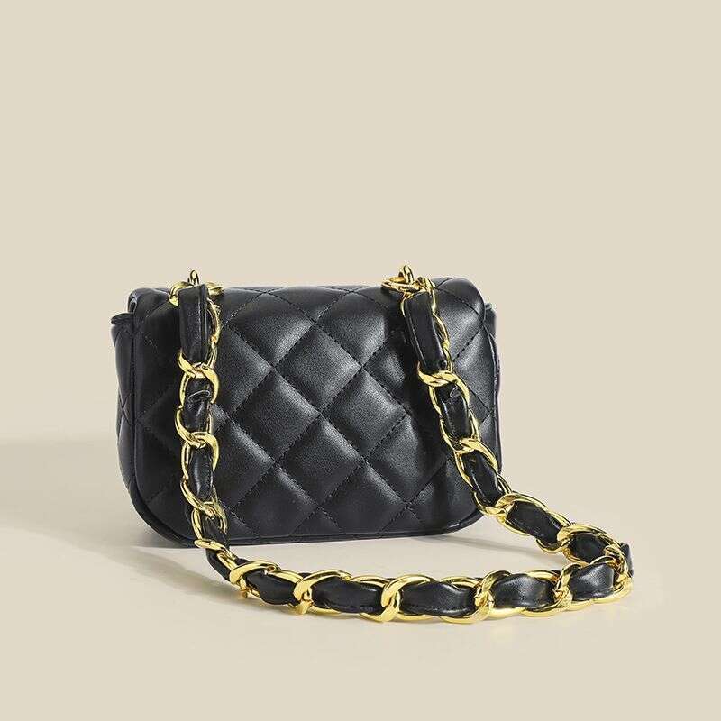 Baobao Women's 2024 New Trendy and Fashionable Golden Ball Lingge Chain Versatile Western Style Small Fragrance Single