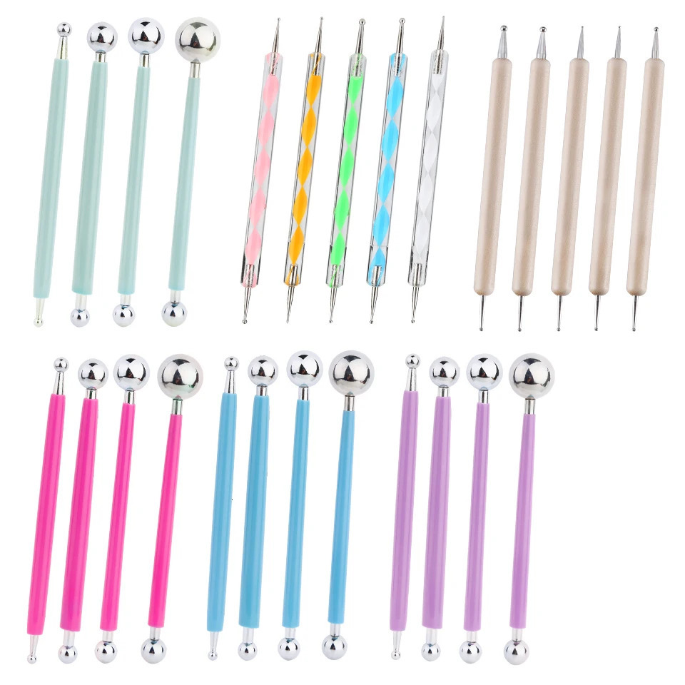 1 Set Playdough Tool Sculpture Tools Professional DIY Stainless Steel Polymer Clay Emboss Dot Shape Tool for Clay Carving 250805