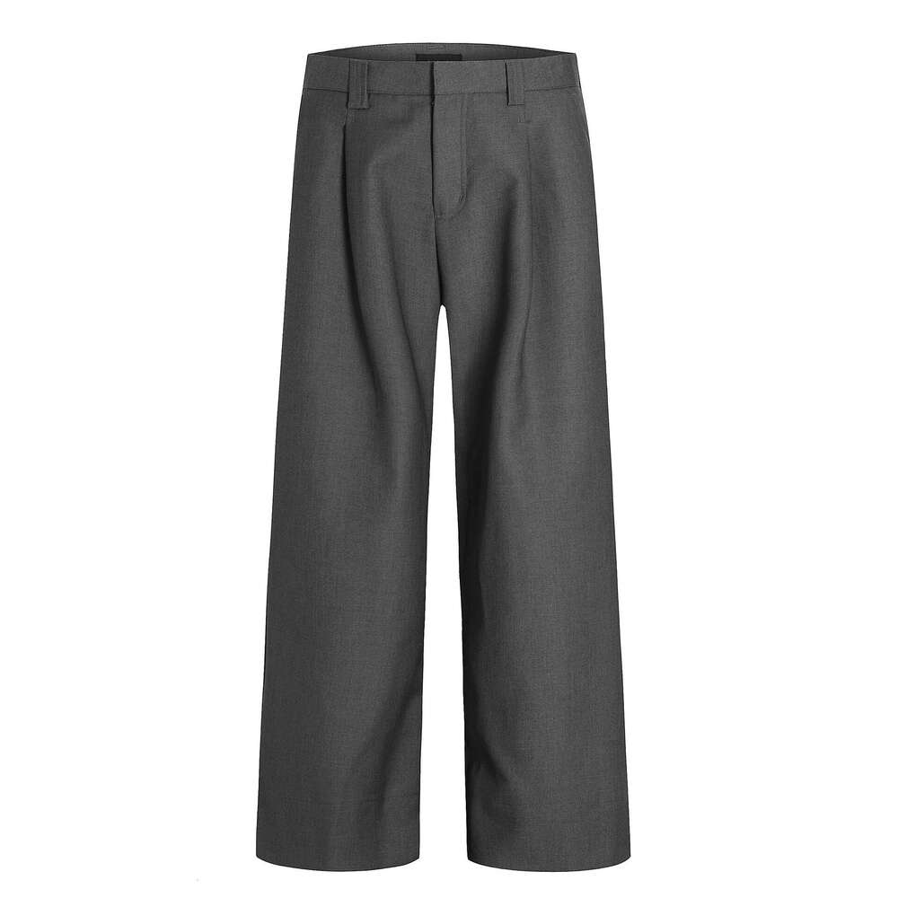11Kn American Style Old Money Straight-Leg Trousers For Men And Women, Draped Wide-Leg A-Line Slimming Loose Simple Casual Long Pants B5