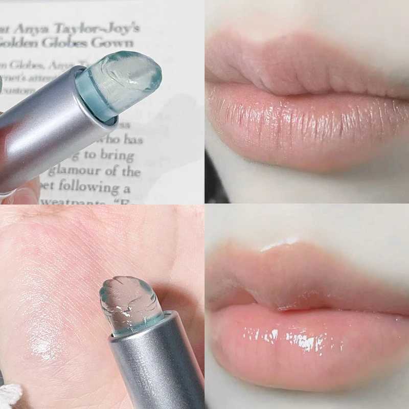 Moisturizing Transparent Lip Balm Shell Shaped Solid Jelly Clear Lip Oil Natural Plant Lipstick Makeup Base Hydrating Lip CareXJ250807