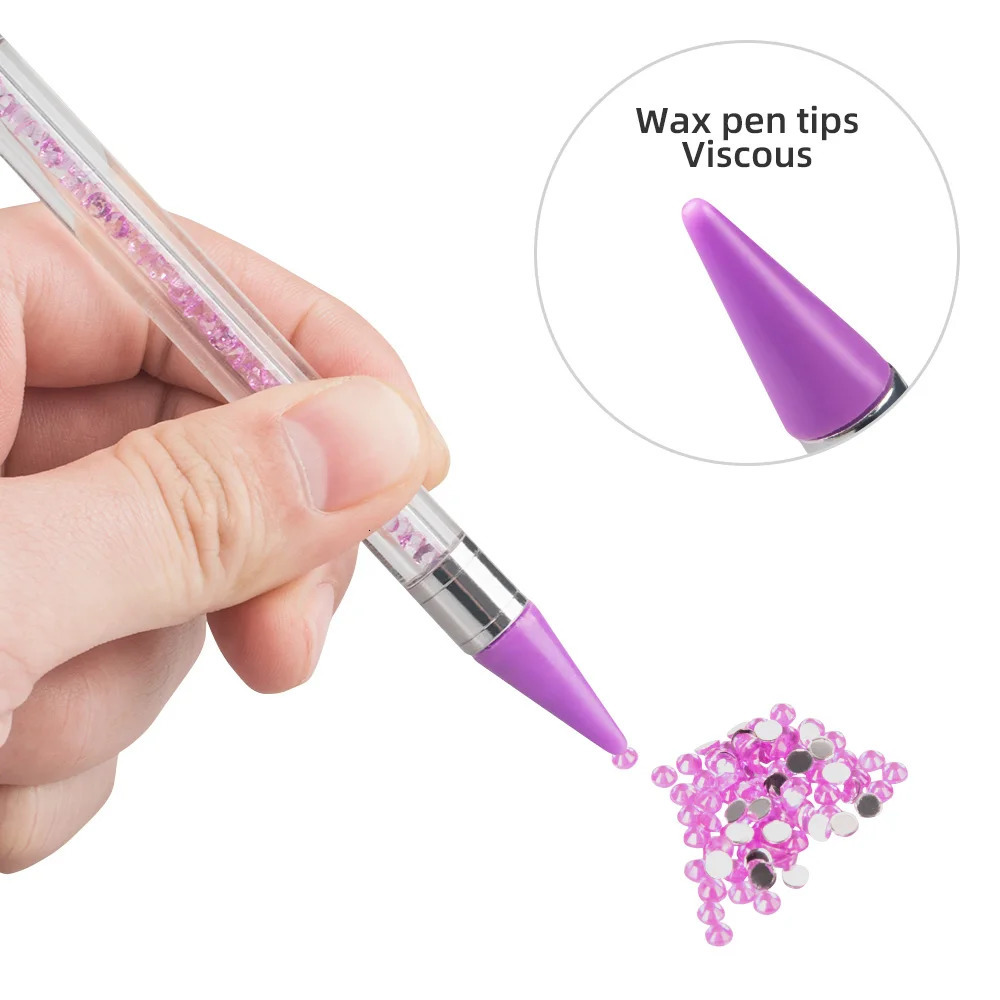 Double Head Nail Art Diamond Embroidery Drill Dot Painting Point Pen With Box Rhinestone Picker Wax Pencil Crystal Handle Tool 250805
