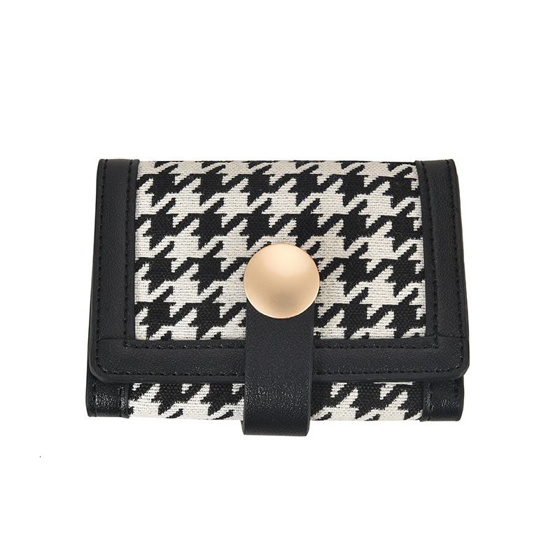 Designer's Thousand Bird Grid Features Long Short Styles, Foldable Handbags, Multiple Card Slots Making It A Simple And Niche Wallet