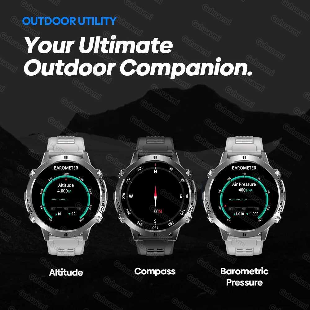 2025 NEW GUHUAVMI TANK X3 Military GPS Smartwatch Men 1.73HD AMOLED Sn Cpass 1000mAh Waterproof Rate BT Call Watch y250807