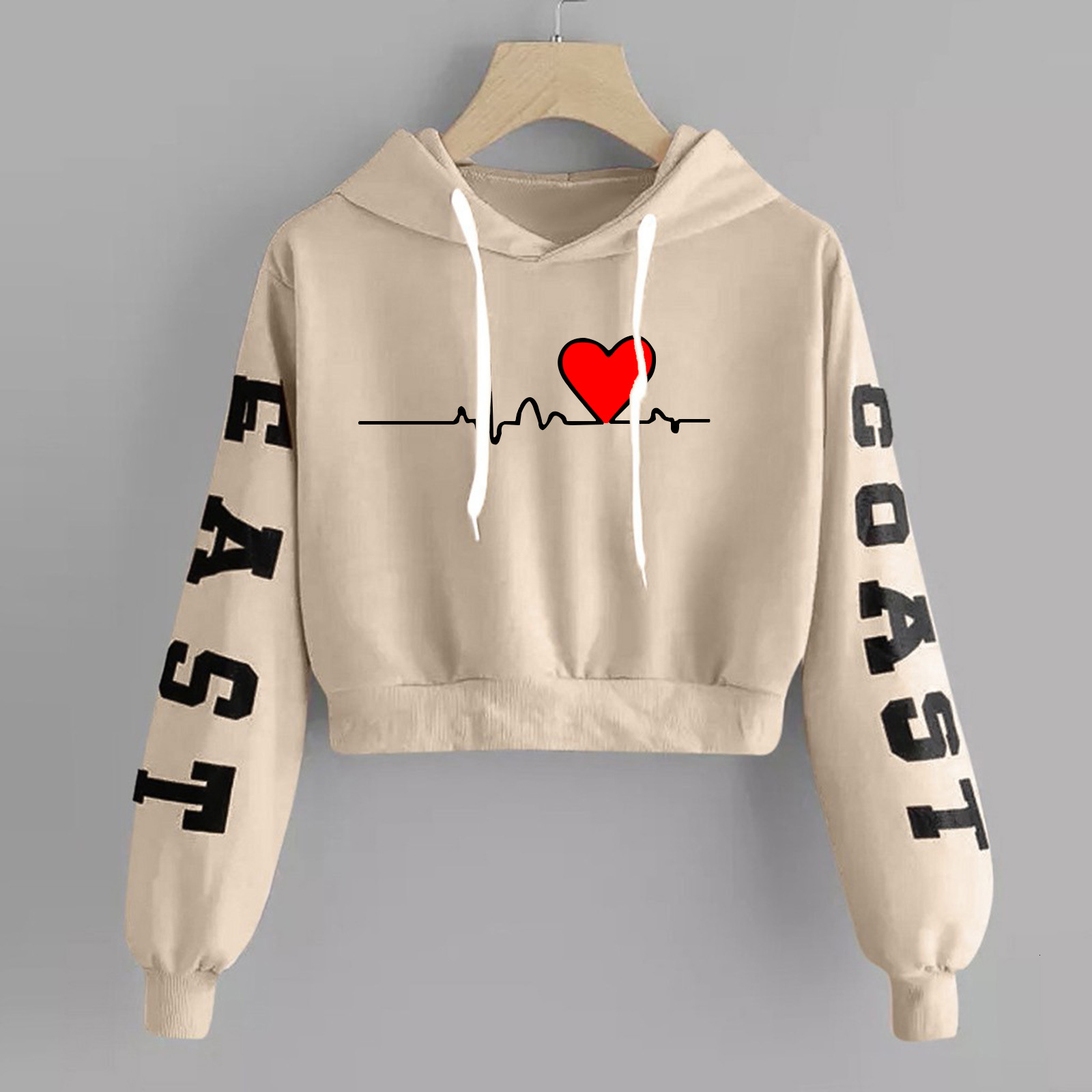 Free Shipping Designer Hoodie Fashion Crossover New Creative Printing 2025 Autumn/winter Fashion Long Sleeved Electrocardiogram Printed Thin Sportswea
