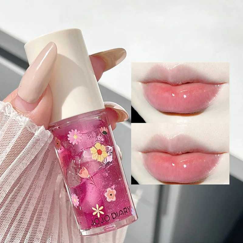 Jiujiu Diary Crystal Jelly Lip Oil Deeply Hydrating Lip Balm Moisturizes and Fades Lip Lines Ideal Lip Base for a SmoothXJ250807