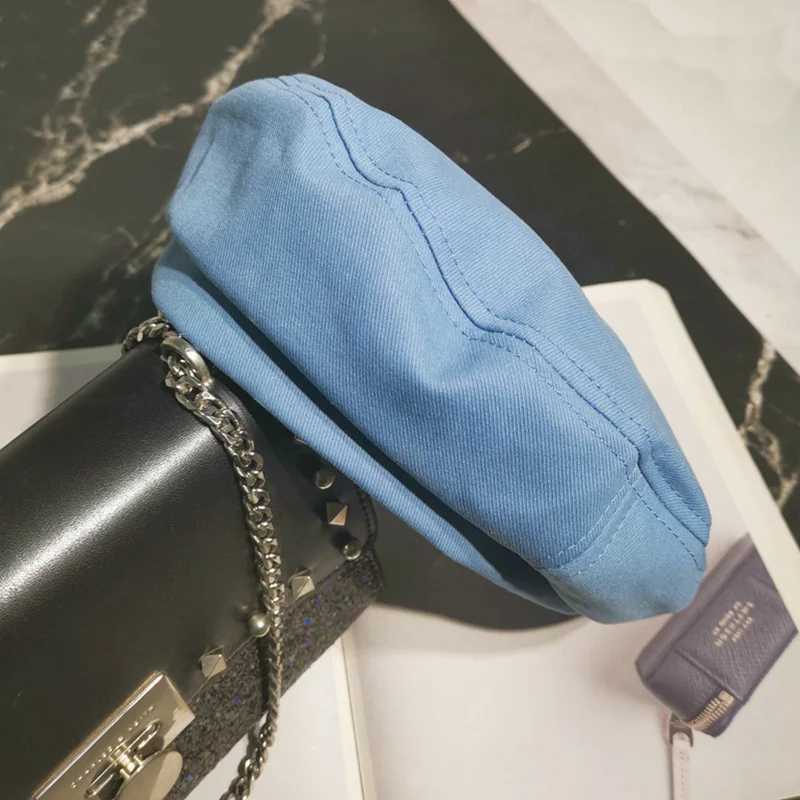 Cotton Women Berets Spring Hats Vintage French Plaid Top C Painter Hat Autumn Street Girls Octagonal Beret Cs XJ250807