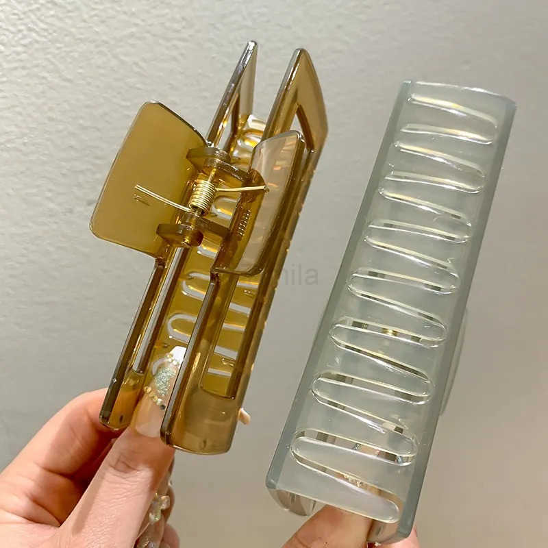 13CM Big Claw Clips for Thick Hair Simple Geometric Clip Head Grab Temperament ScratChing Clamp Hair Accessories U250807