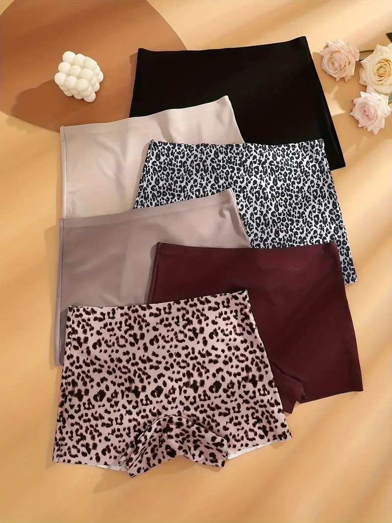 4Pcs Panties Darkness Sports Panty Seamless Boxers Underwear Halloween Female Solid Color Briefs Cozy Lingerie Intimate 250807