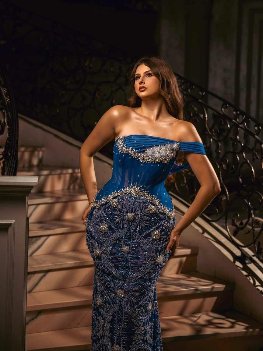 Elegant One Shoulder Prom Dresses Sexy Sequined Crystal Sleeveless Evening Gowns Women Floor Length Party Dress Customized