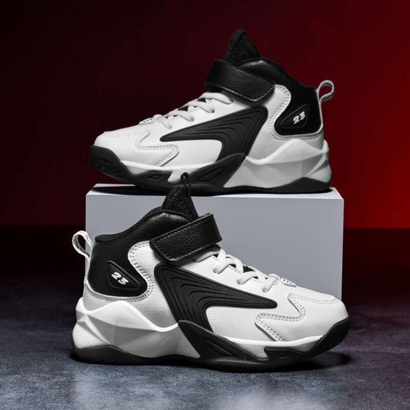 Magic Tape NEW Children's Basketball Elementary School Training Practical Set Line Sports Running Shoes 8-12 Years Old Boys and Girls