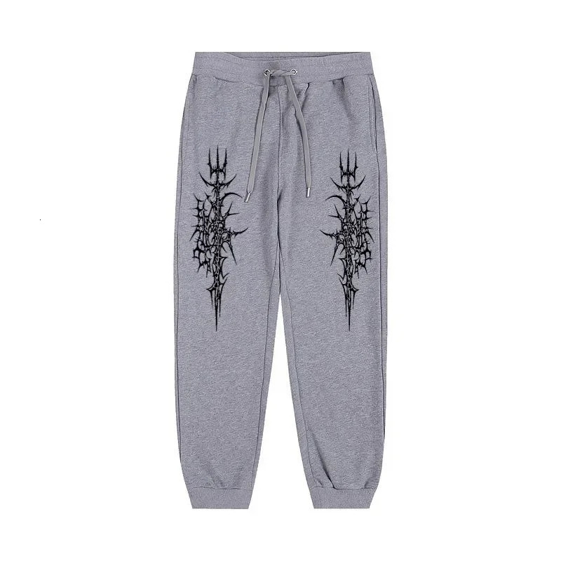 Mens printed waist sports pants street casual pants sports pants suitable outdoor sports and leisure pure jogging pants 250805