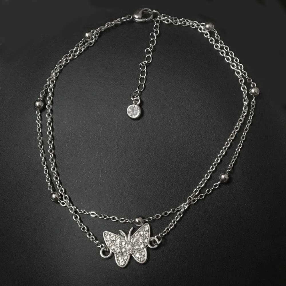Multi Layers Butterfly Anklets for Women Bohemian Summer Foot Chains Jewelry Barefoot Sandals Ankle on the Leg Y250805