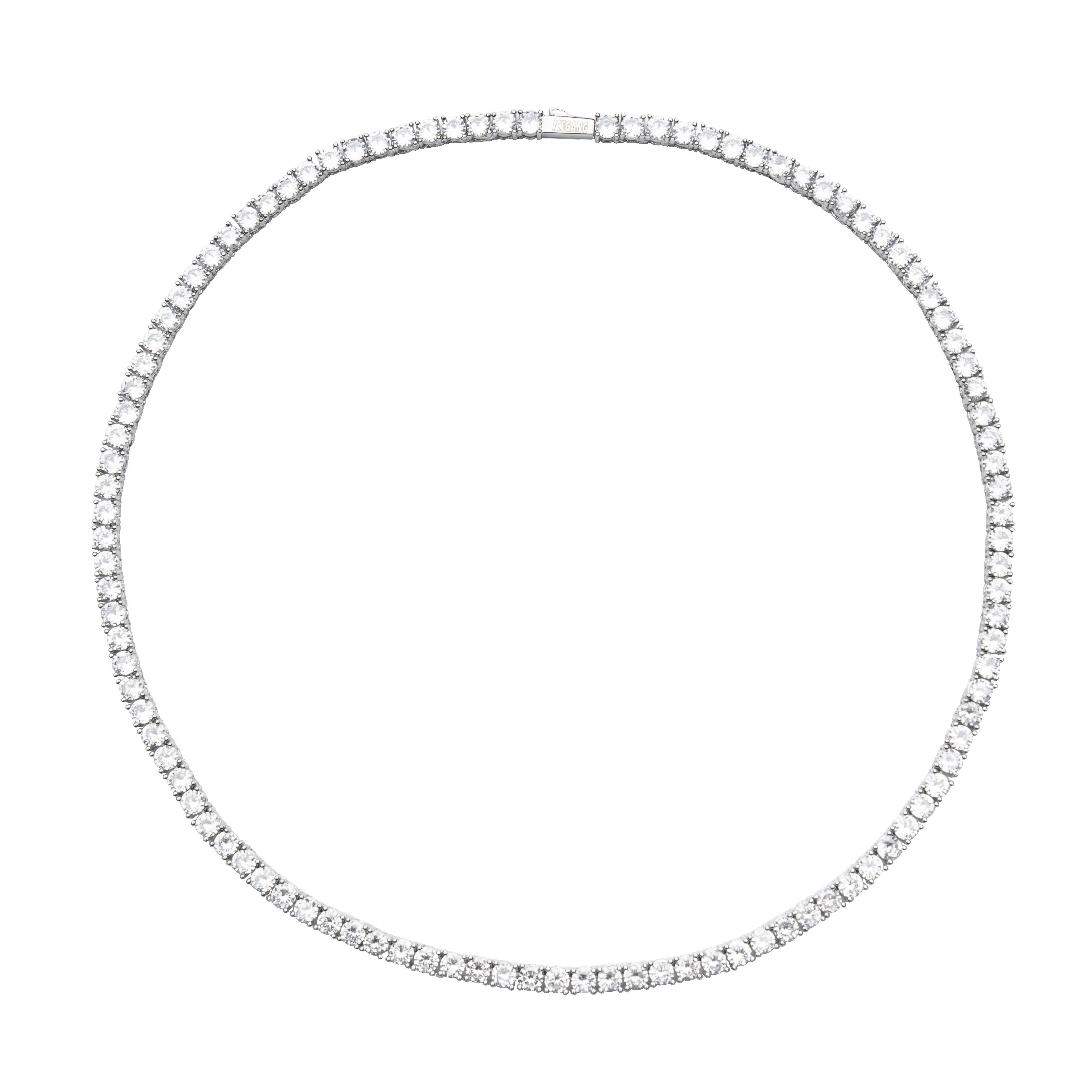 Round Brilliant Cut 0.8CT Rapper Custom Hand Made Jewelry Luxury Hiphop Fully Iced Out 6mm Moissanite Tennis Chain