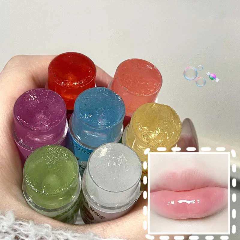 Cute Mini Moisturizing Fruit Lip Balm Fading Lip Lines Waterproof Lasting Clear Lip-Primer Plump Care Jelly Tinted Gloss StickXJ250807