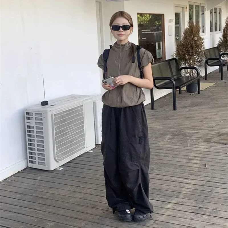 SMVP American Vintage Sports Jackets Women Mountaineer Short Sleeve Sunproof Coat Female Summer Thin Zipper Quick Drying Jacket 250807