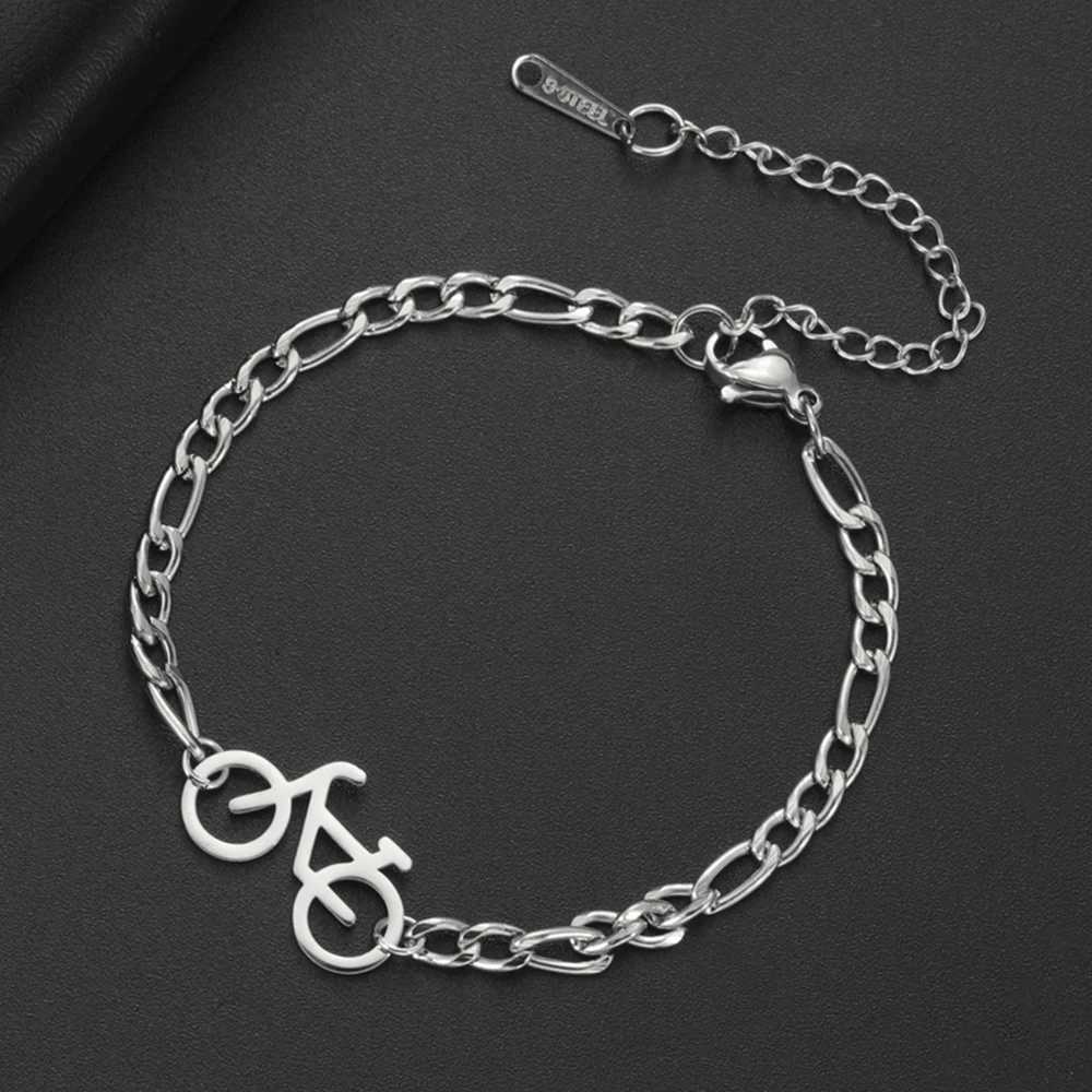 My Shape Bicycle Bracelets Cycling Sports Women Men Gifts Stainless Steel Pendant Foot Chain Hand Chain Anklets Bangle Jewelry W250807