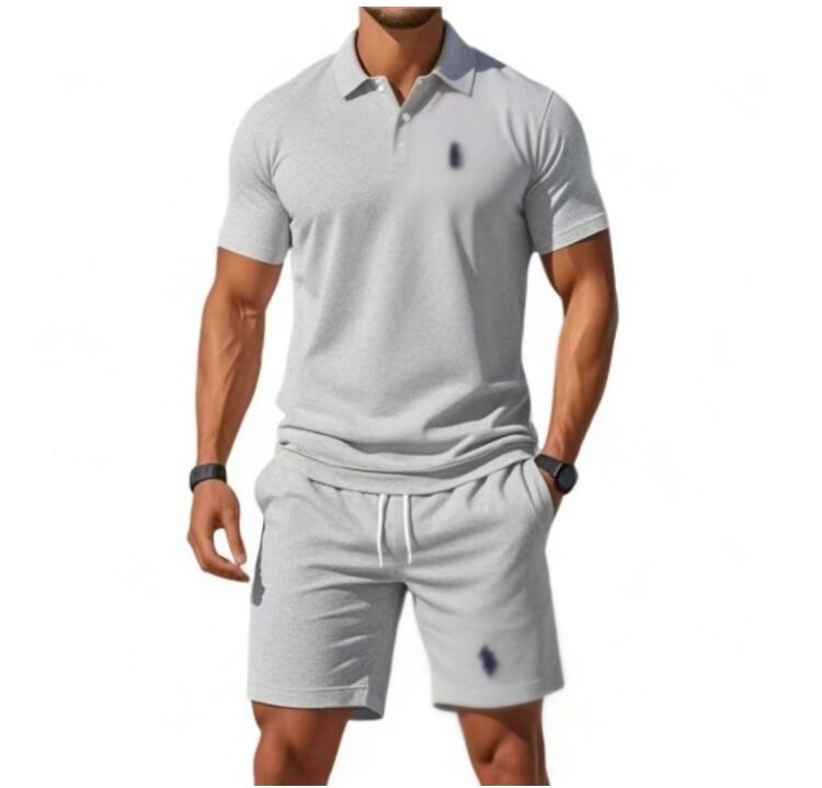 men designer polo Tracksuit pony logo Suits Men Clothing Men Sportswear Fitness Short sets