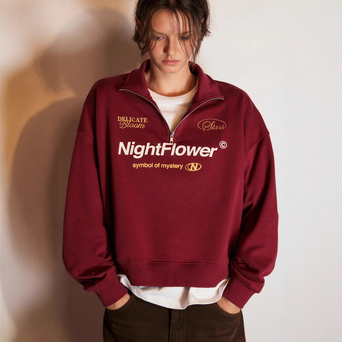 Free Shipping Designer Hoodie 2025 New Women's Stand Up Collar Sportswear Autumn And Winter Loose Half Zipper Long Sleeved Pullover Women's 