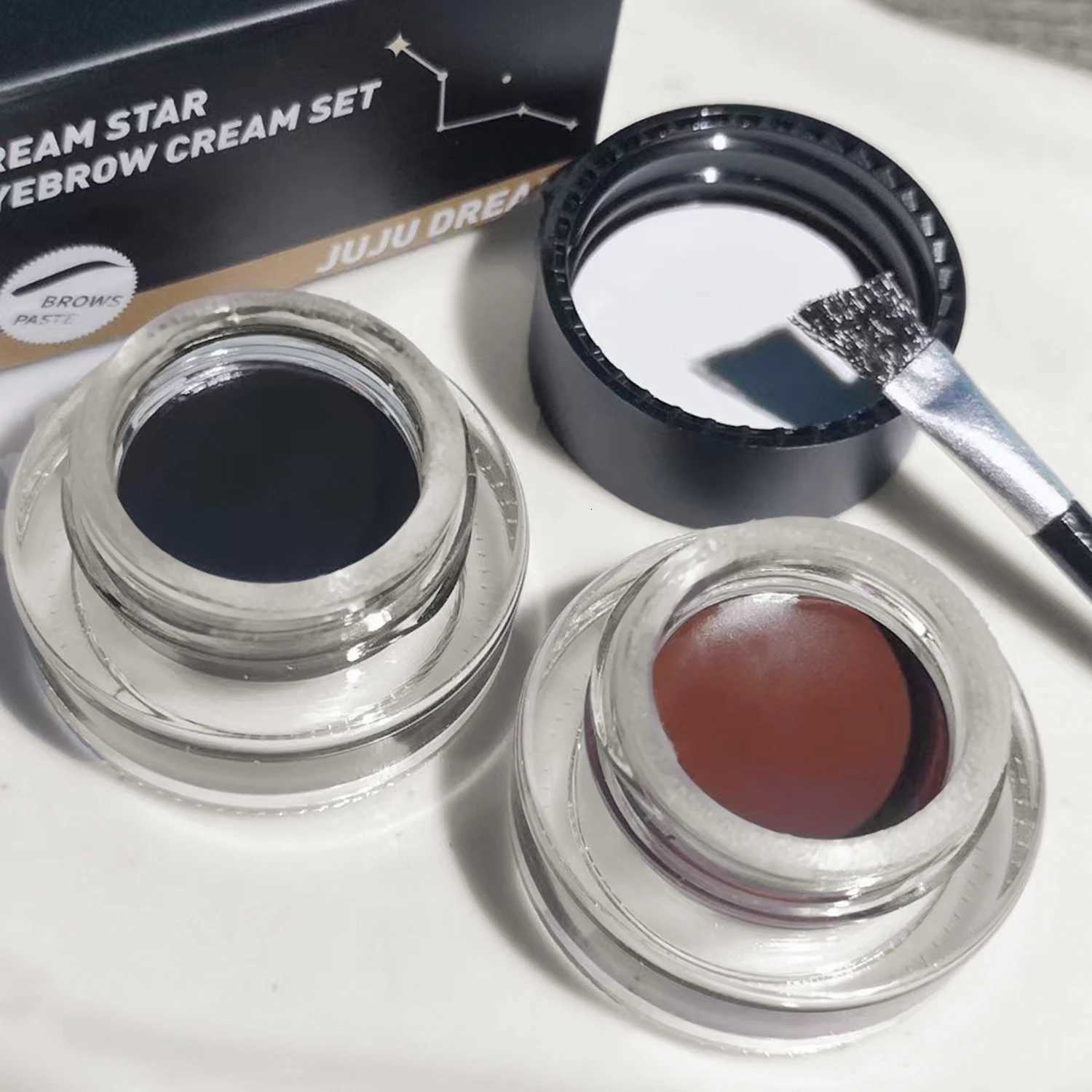 Makeup Dye Eyebrow Cream Waterproof Non-Smudge Dye Lasting Three-Dimensional Eyebrow Cream Eyebrow Cream + Brush W250807