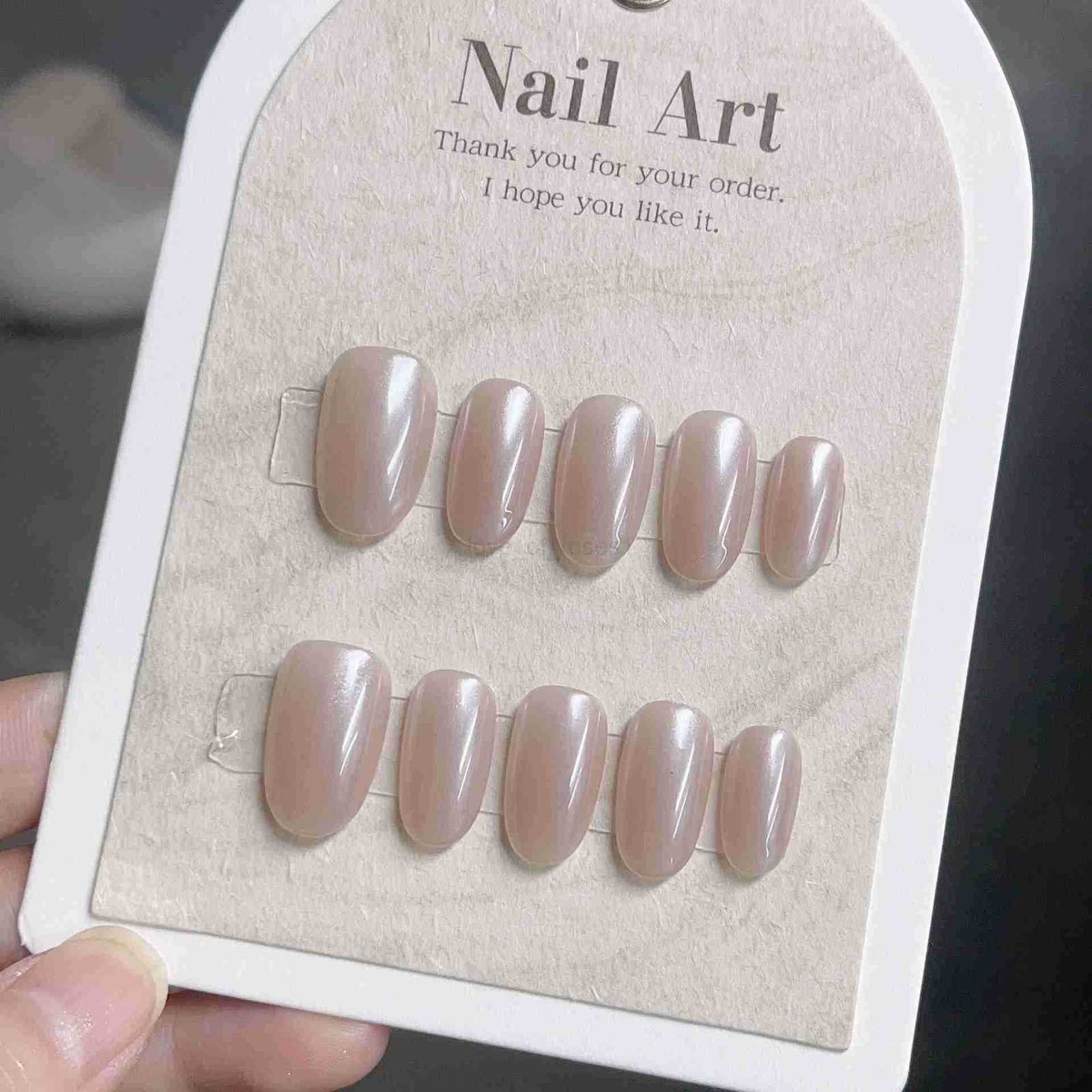 10Pcs Cat Eye Almond Handmade Press on Nails Gradient Colored Fake Nails Wearable Stick-on Nails False Nails False Nails Uas Z250807