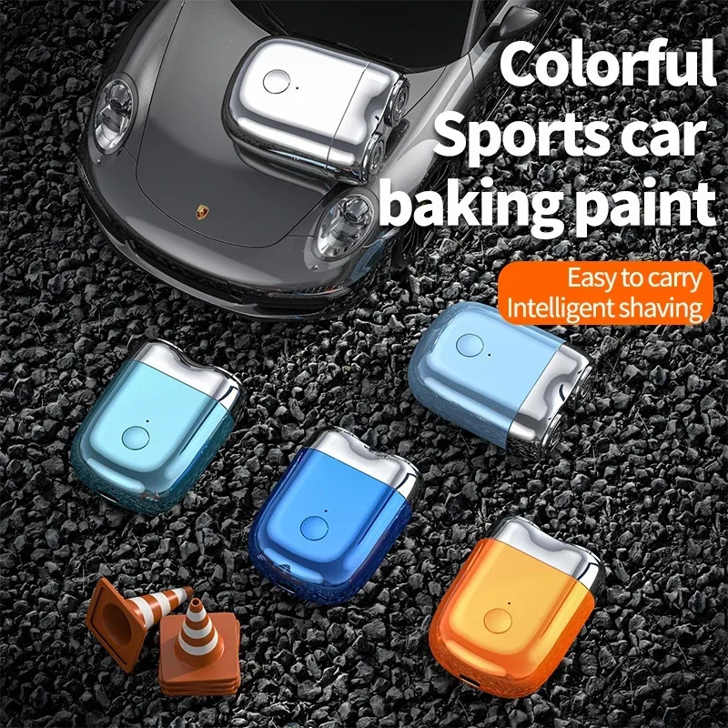 Magnetic Colorful Electric Shaver Double Floating Head Mini Beard Knife For Men Portable Travel Cordless Face Body Razor Trimmer 250805