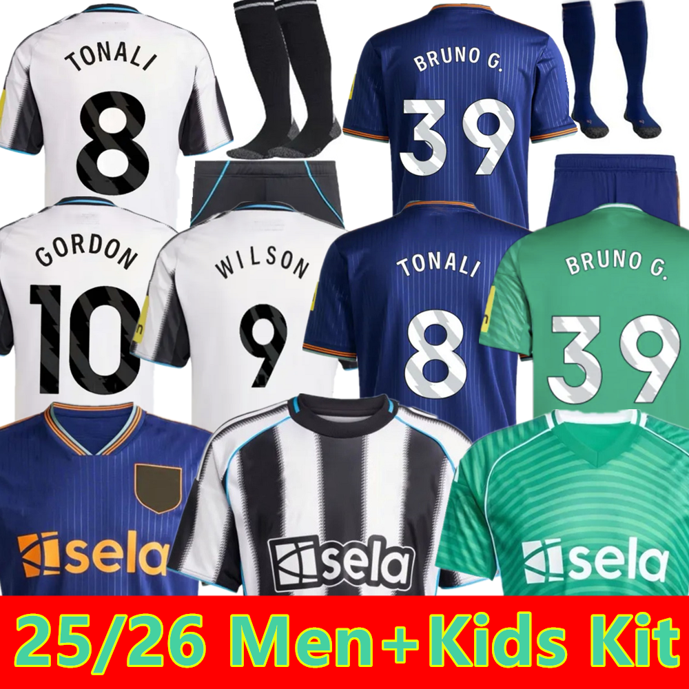 25 26 BRUNO G. Jersey TONALI GORDON 2025 2026 football shirts JOELINTON BURN TRIPPIER BARNES ISAK Soccer Men Kids kit uniform