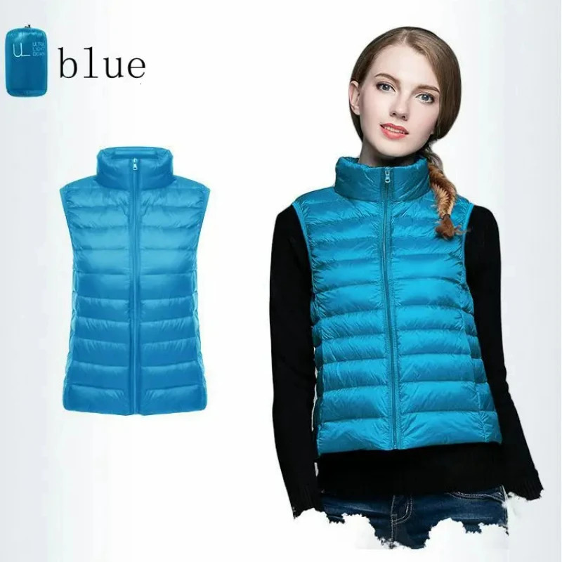 Women Sleeveless Womens Ultra Light Down Vests Slim Jacket Girl Gilet Plus Lightweight Windproof Warm Waistcoat Women Vest 250804