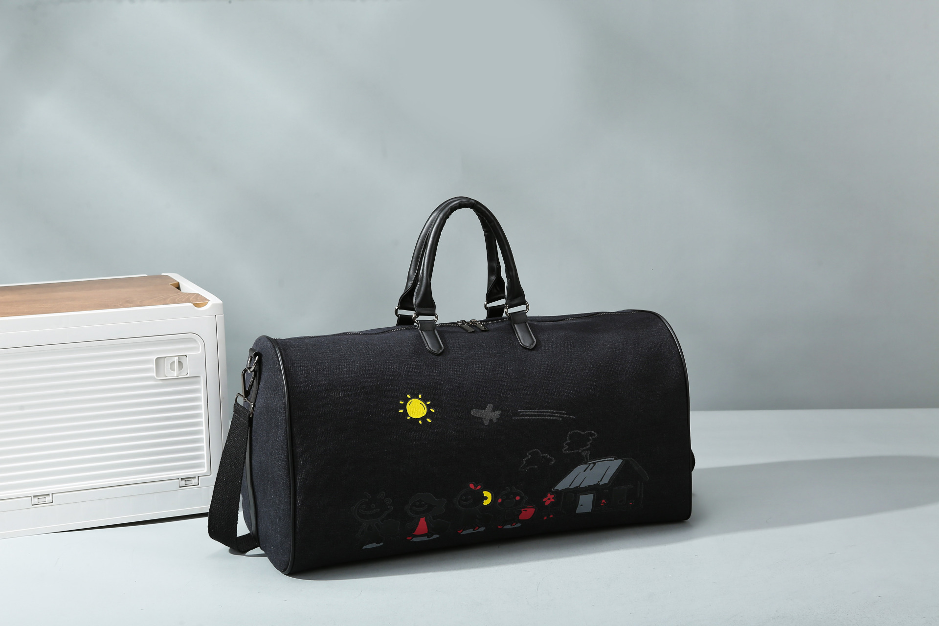 New Personalized Graffiti Shoulder Business Trip Outdoor Luggage Casual Women's Large Capacity Handheld Crossbody Bag