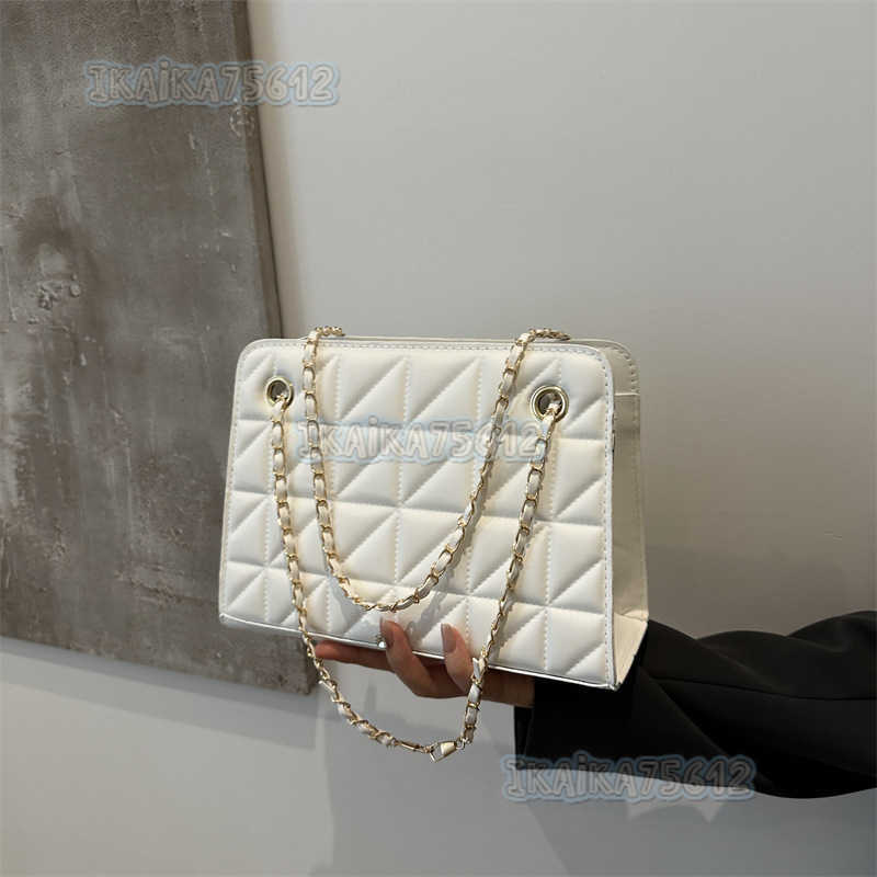 Quilted Chain Bag for Women 2024 New Trendy Fashion Versatile Niche Style Single Shoulder Crossbody Bag Small Square Bag H250806