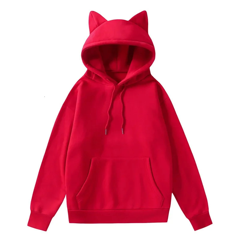 NONSAR Pullover Loose Cat Ears Hoodies Women Autumn Winter Long Sleeve Sweatshirt INS 250806