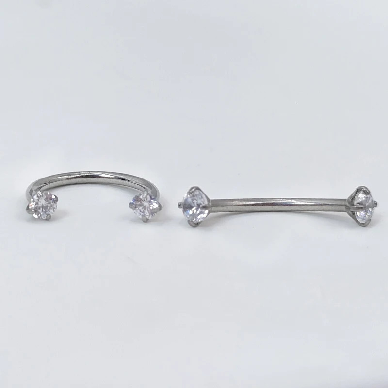 1/5/10pcs G23 Piercings Labret Stud Lip Nose piercing kit Eyebrow C rod Body Jewelry ASTM-36 Cartilage Earring 250805